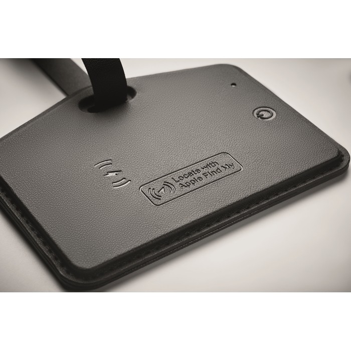 Etiqueta de equipaje de PU y RPET para dispositivos Apple® color negro vista fotografía sexta vista Etiqueta de equipaje de PU y RPET para dispositivos Apple® color negro vista fotografía sexta vista