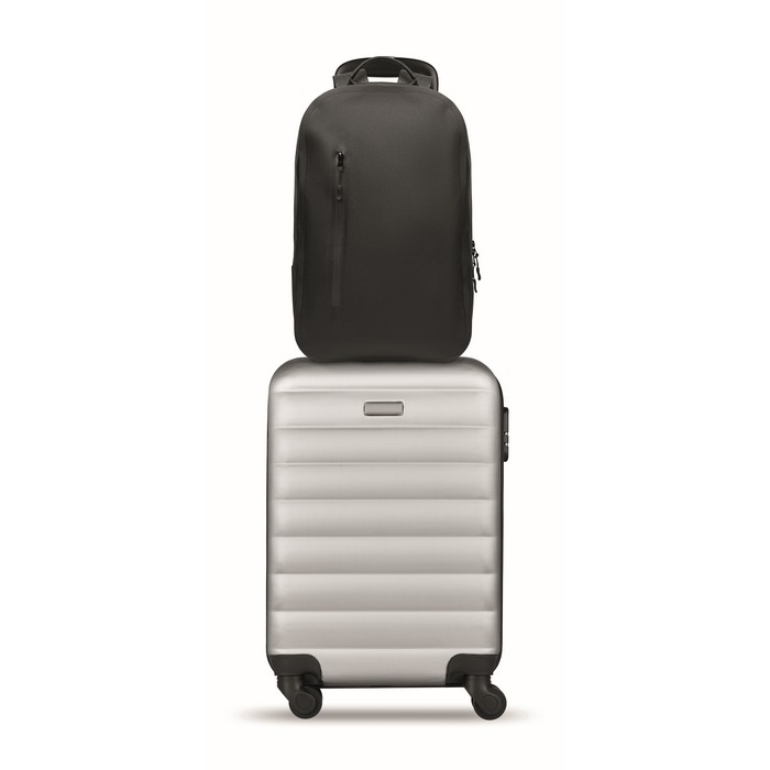 Mochila negra para portátil de RPET resistente al agua 16'' color negro sexta vista