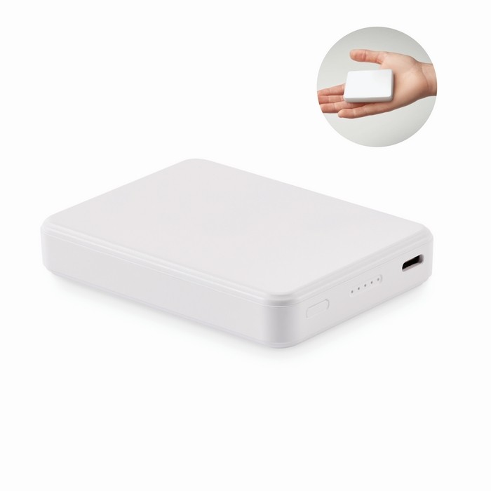 Batería externa de carga rápida compatible con portátiles 5.000 mAh color blanco Batería externa de carga rápida compatible con portátiles 5.000 mAh color blanco
