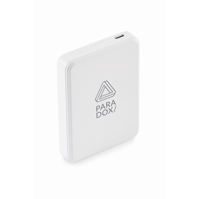 Batería externa de carga rápida compatible con portátiles 5.000 mAh color blanco vista principal tercera vista Batería externa de carga rápida compatible con portátiles 5.000 mAh color blanco vista principal tercera vista