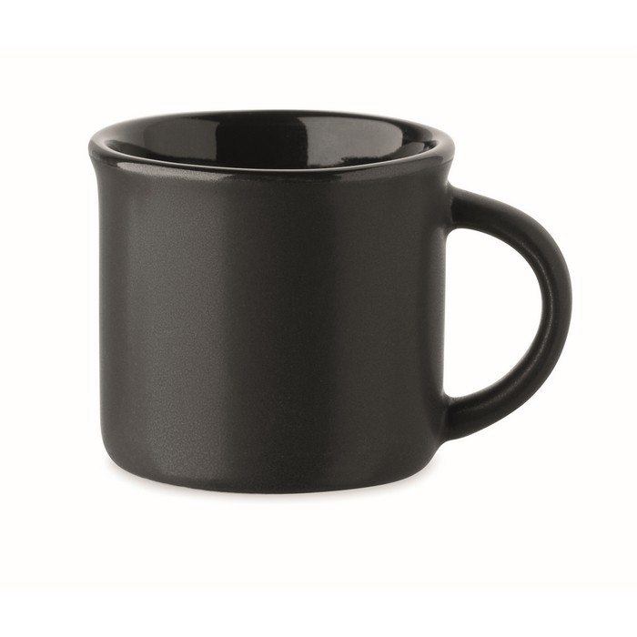 Taza de cerámica especial para el espresso personalizable 40ml color negro Taza de cerámica especial para el espresso personalizable 40ml color negro