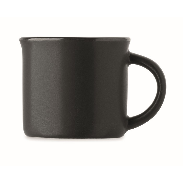 Taza de cerámica especial para el espresso personalizable 40ml color negro cuarta vista Taza de cerámica especial para el espresso personalizable 40ml color negro cuarta vista