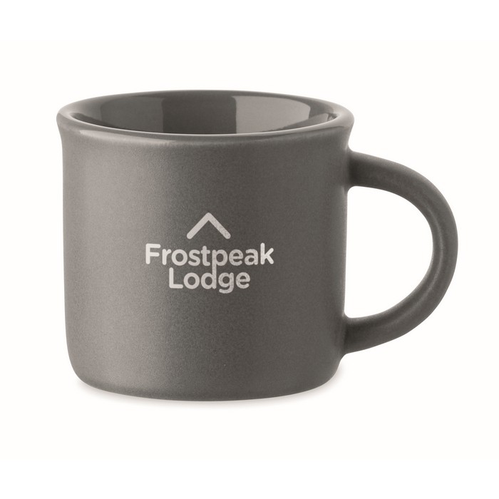 Taza de cerámica especial para el espresso personalizable 40ml color gris oscuro vista principal Taza de cerámica especial para el espresso personalizable 40ml color gris oscuro vista principal