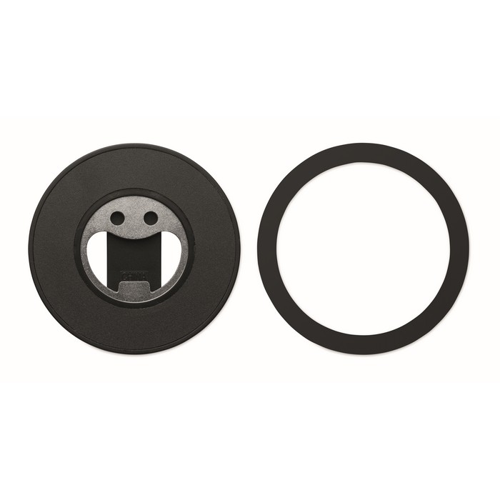 Soporte circular magnético para iPhone® con un abrebotellas incluido color negro sexta vista Soporte circular magnético para iPhone® con un abrebotellas incluido color negro sexta vista