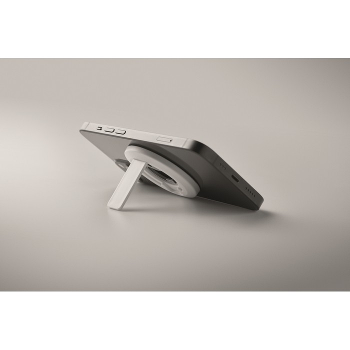 Soporte circular magnético para iPhone® con un abrebotellas incluido color blanco vista fotografía septima vista Soporte circular magnético para iPhone® con un abrebotellas incluido color blanco vista fotografía septima vista