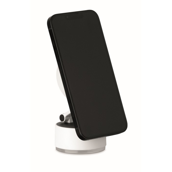 Soporte magnético para teléfono con posibilidad de carga color blanco cuarta vista Soporte magnético para teléfono con posibilidad de carga color blanco cuarta vista