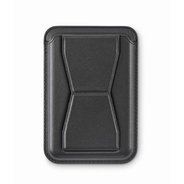 Tarjetero magnético para el teléfono de piel con función de soporte color negro septima vista Tarjetero magnético para el teléfono de piel con función de soporte color negro septima vista