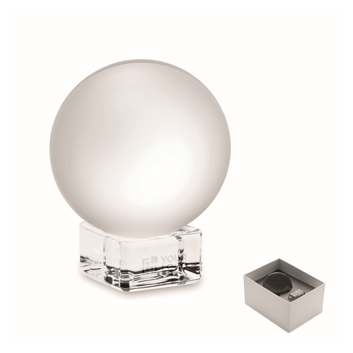 Trofeo redondo de cristal con la base a juego para personalizar color transparente vista de impresión Trofeo redondo de cristal con la base a juego para personalizar color transparente vista de impresión