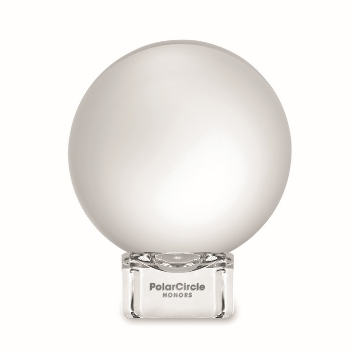 Trofeo redondo de cristal con la base a juego para personalizar color transparente vista principal segunda vista Trofeo redondo de cristal con la base a juego para personalizar color transparente vista principal segunda vista