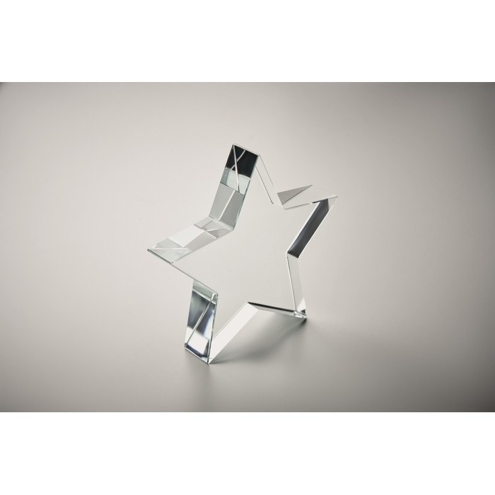 Trofeo en forma de estrella de cristal para personalizar color transparente vista fotografía cuarta vista Trofeo en forma de estrella de cristal para personalizar color transparente vista fotografía cuarta vista
