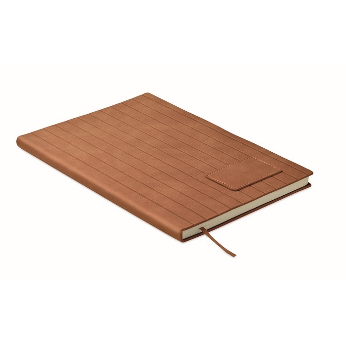 Libreta de tapa suave de cuero sintético ahumado A5 hojas a rayas color marrón Libreta de tapa suave de cuero sintético ahumado A5 hojas a rayas color marrón