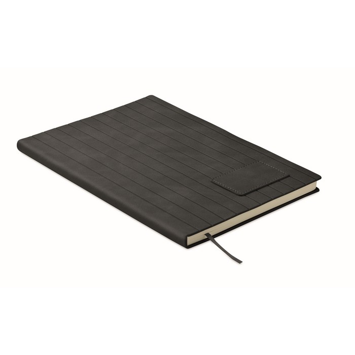 Libreta de tapa suave de cuero sintético ahumado A5 hojas a rayas color negro Libreta de tapa suave de cuero sintético ahumado A5 hojas a rayas color negro