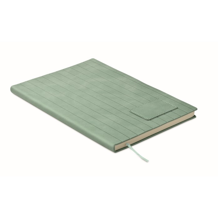 Libreta de tapa suave de cuero sintético ahumado A5 hojas a rayas color verde menta Libreta de tapa suave de cuero sintético ahumado A5 hojas a rayas color verde menta
