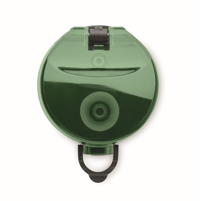 Botella de plástico con marcas de tiempo y tapa abatible 1L color verde oscuro Botella de plástico con marcas de tiempo y tapa abatible 1L color verde oscuro