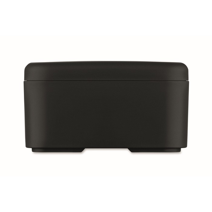 Fiambrera de plástico con banda elástica de cierre 750ml color negro quinta vista Fiambrera de plástico con banda elástica de cierre 750ml color negro quinta vista