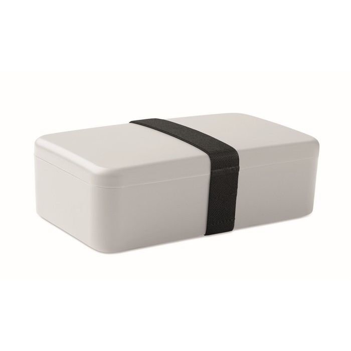 Fiambrera de plástico con banda elástica de cierre 750ml color gris Fiambrera de plástico con banda elástica de cierre 750ml color gris