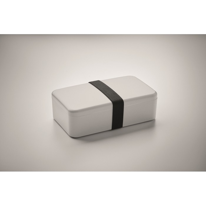 Fiambrera de plástico con banda elástica de cierre 750ml color gris vista fotografía tercera vista Fiambrera de plástico con banda elástica de cierre 750ml color gris vista fotografía tercera vista