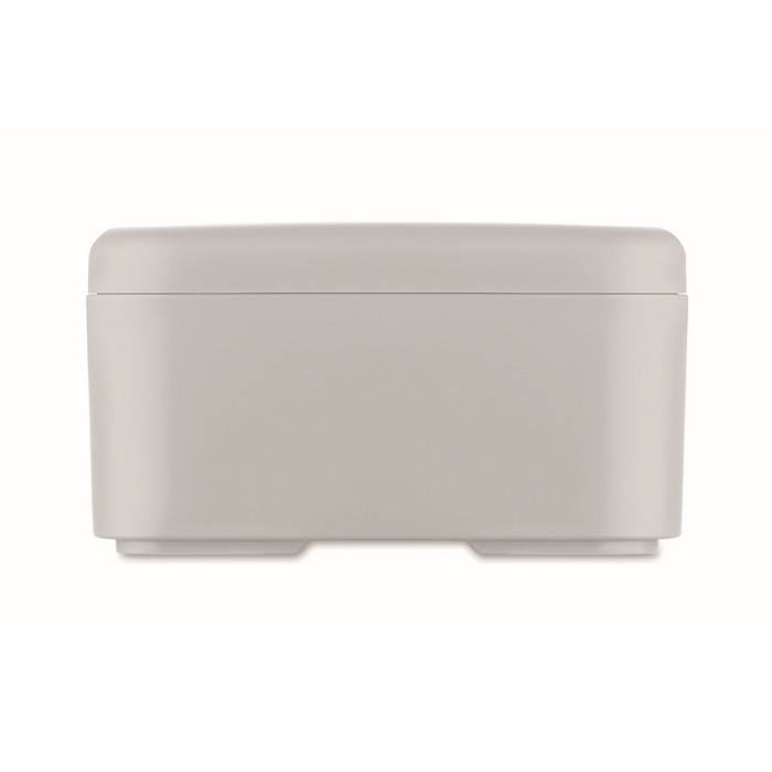 Fiambrera de plástico con banda elástica de cierre 750ml color gris quinta vista Fiambrera de plástico con banda elástica de cierre 750ml color gris quinta vista