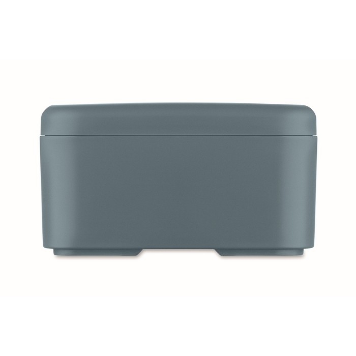 Fiambrera de plástico con banda elástica de cierre 750ml color negro mate quinta vista Fiambrera de plástico con banda elástica de cierre 750ml color negro mate quinta vista