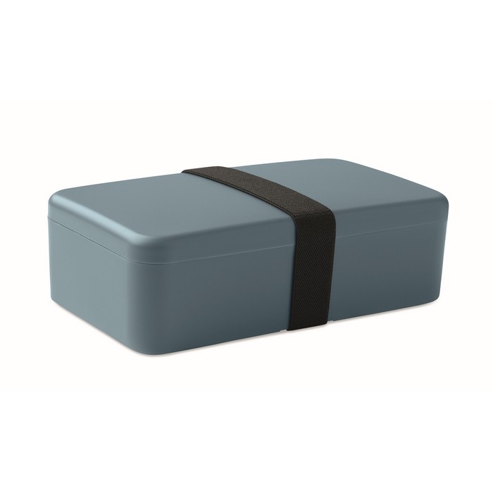 Fiambrera de plástico con banda elástica de cierre 750ml color negro mate octava vista Fiambrera de plástico con banda elástica de cierre 750ml color negro mate octava vista