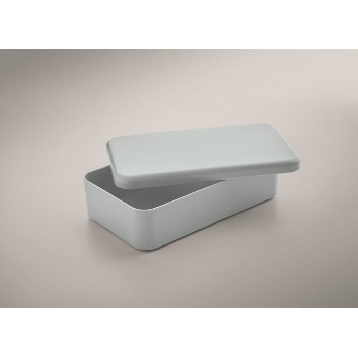 Fiambrera de plástico con banda elástica de cierre 750ml color azul claro vista fotografía Fiambrera de plástico con banda elástica de cierre 750ml color azul claro vista fotografía