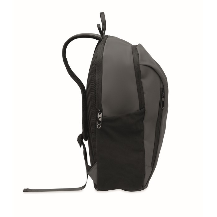 Mochila para portátil con varios bolsillos exteriores 15'' color gris oscuro quinta vista