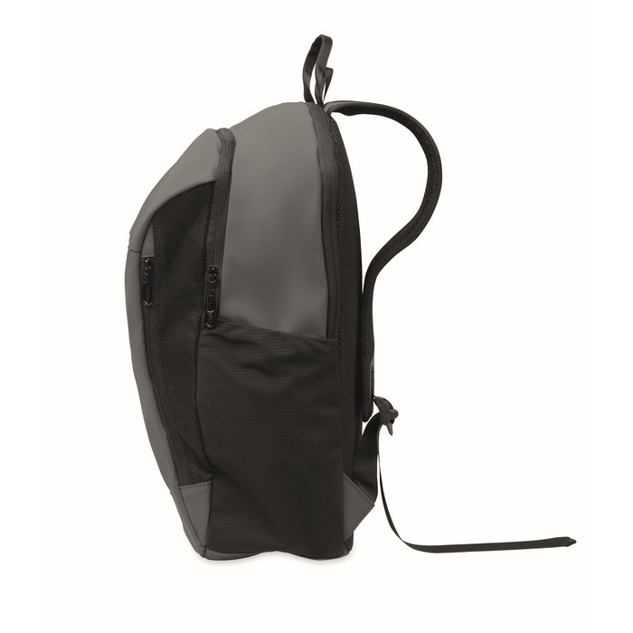 Mochila para portátil con varios bolsillos exteriores 15'' color gris oscuro sexta vista