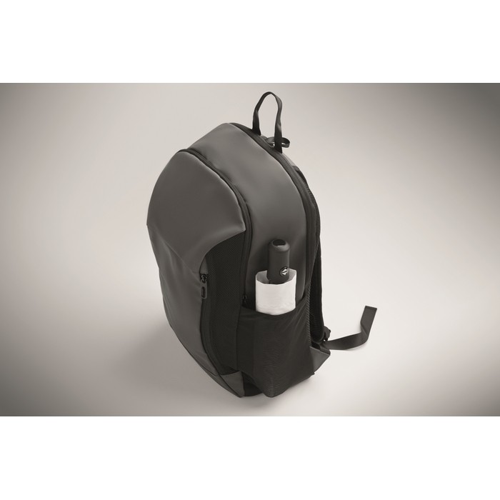 Mochila para portátil con varios bolsillos exteriores 15'' color gris oscuro vista fotografía octava vista