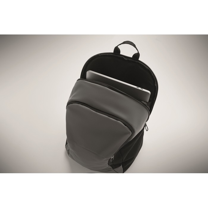 Mochila para portátil con varios bolsillos exteriores 15'' color gris oscuro vista fotografía