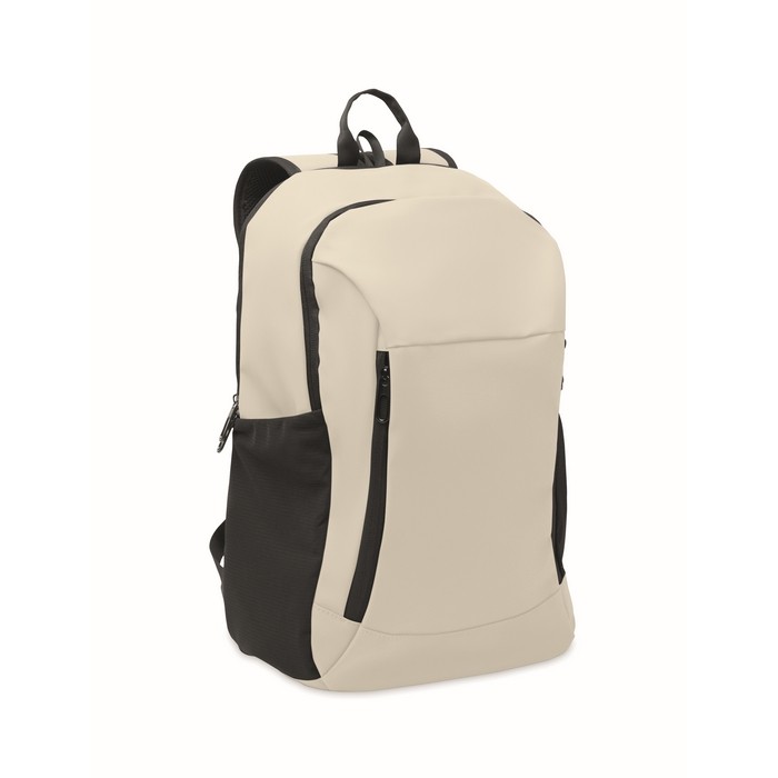 Mochila para portátil con varios bolsillos exteriores 15'' color marfil