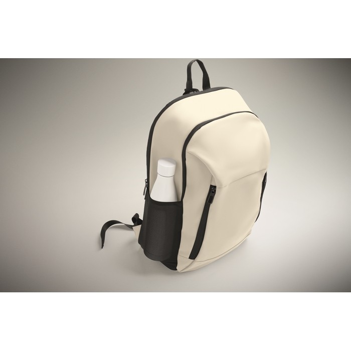 Mochila para portátil con varios bolsillos exteriores 15'' color marfil vista fotografía