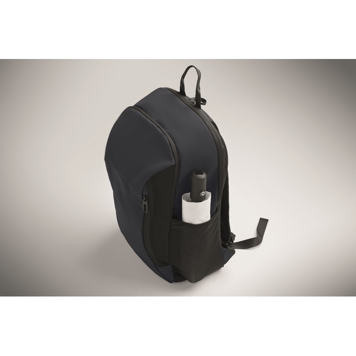 Mochila para portátil con varios bolsillos exteriores 15'' color azul marino vista fotografía octava vista