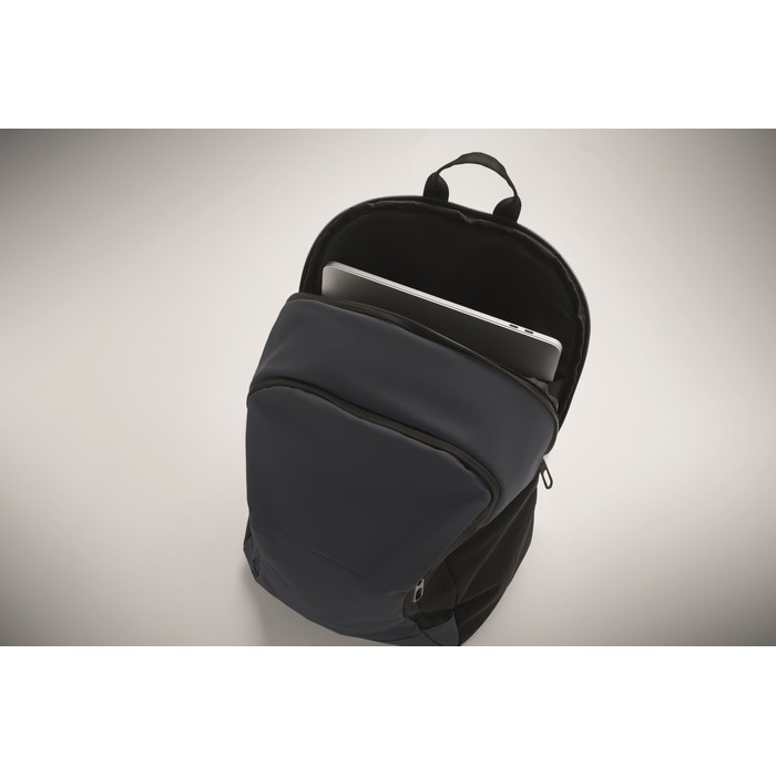 Mochila para portátil con varios bolsillos exteriores 15'' color azul marino vista fotografía