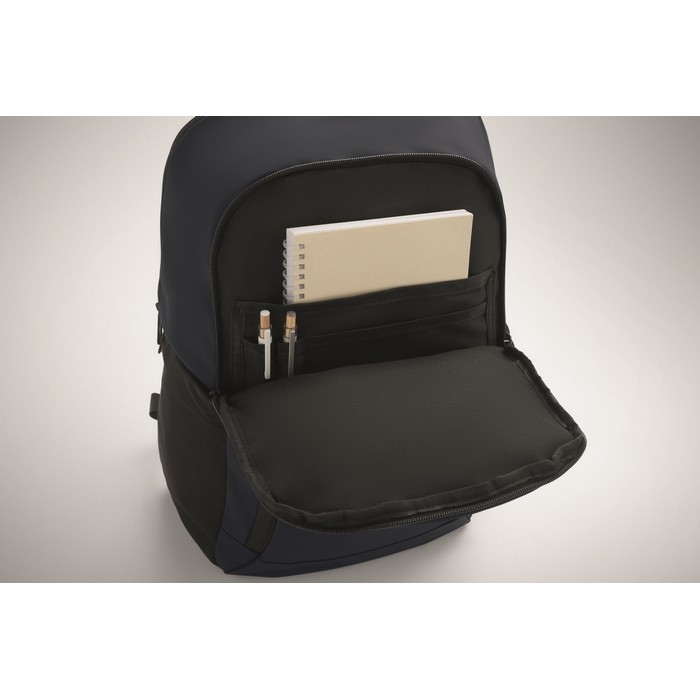 Mochila para portátil con varios bolsillos exteriores 15'' color azul marino vista fotografía