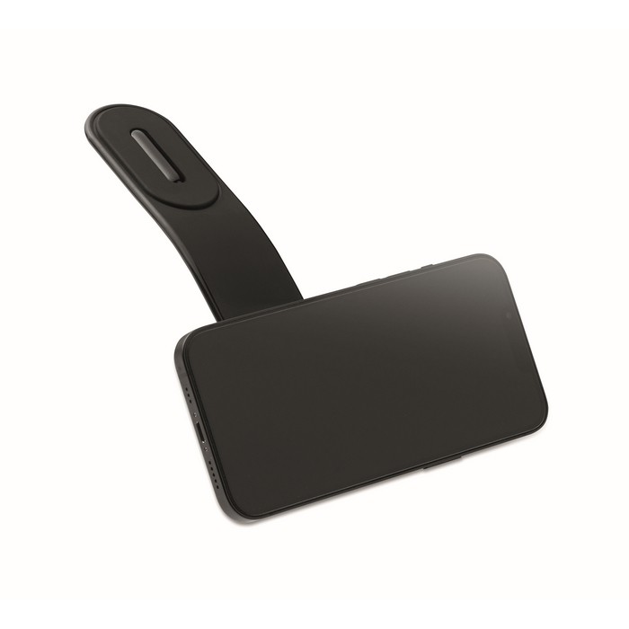 Cargador inalámbrico magnético para coche con anillo magnético color negro tercera vista Cargador inalámbrico magnético para coche con anillo magnético color negro tercera vista