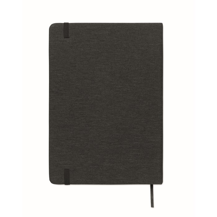 Libreta de tapa dura con función de soporte para móvil A5 papel a rayas color negro quinta vista Libreta de tapa dura con función de soporte para móvil A5 papel a rayas color negro quinta vista