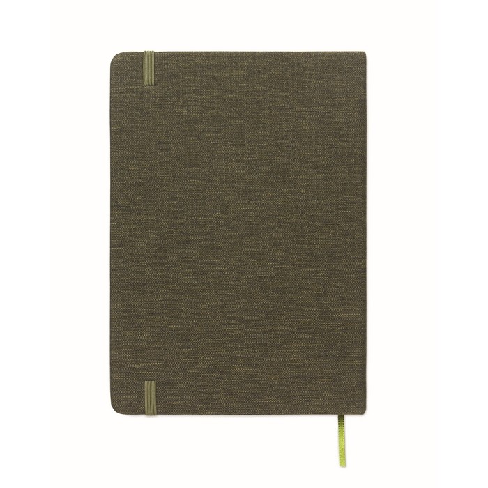 Libreta de tapa dura con función de soporte para móvil A5 papel a rayas color verde oscuro quinta vista Libreta de tapa dura con función de soporte para móvil A5 papel a rayas color verde oscuro quinta vista