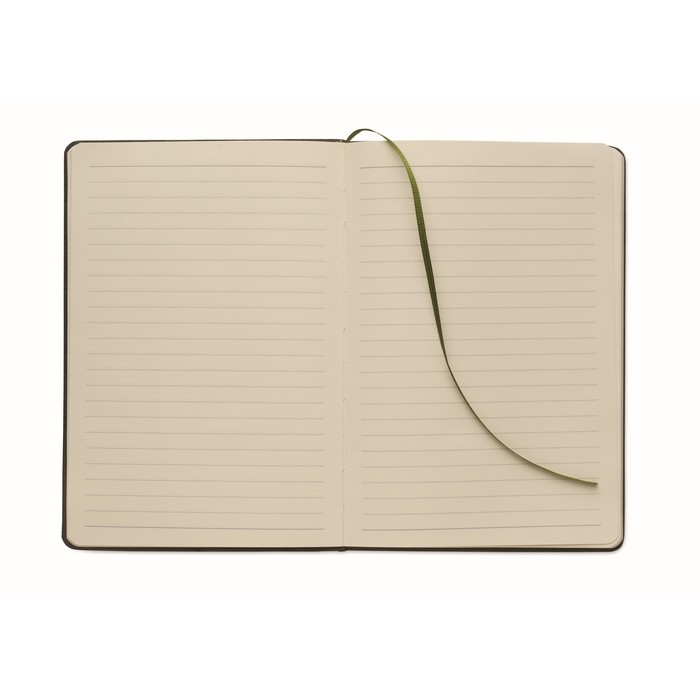 Libreta de tapa dura con función de soporte para móvil A5 papel a rayas color verde oscuro septima vista Libreta de tapa dura con función de soporte para móvil A5 papel a rayas color verde oscuro septima vista