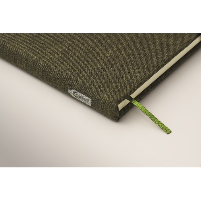 Libreta de tapa dura con función de soporte para móvil A5 papel a rayas color verde oscuro vista fotografía Libreta de tapa dura con función de soporte para móvil A5 papel a rayas color verde oscuro vista fotografía