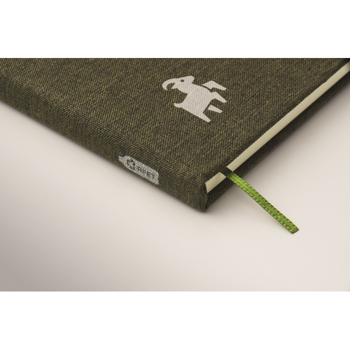 Libreta de tapa dura con función de soporte para móvil A5 papel a rayas color verde oscuro vista principal Libreta de tapa dura con función de soporte para móvil A5 papel a rayas color verde oscuro vista principal