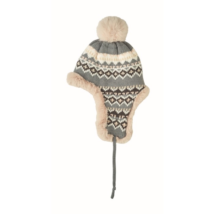 Gorro de forro polar y poliéster con orejeras para adulto color negro septima vista Gorro de forro polar y poliéster con orejeras para adulto color negro septima vista