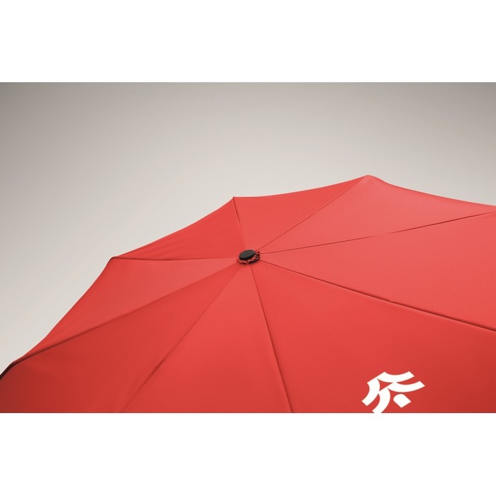 Paraguas antiviento plegable con apertura y cierre automático Ø99 color rojo vista principal Paraguas antiviento plegable con apertura y cierre automático Ø99 color rojo vista principal