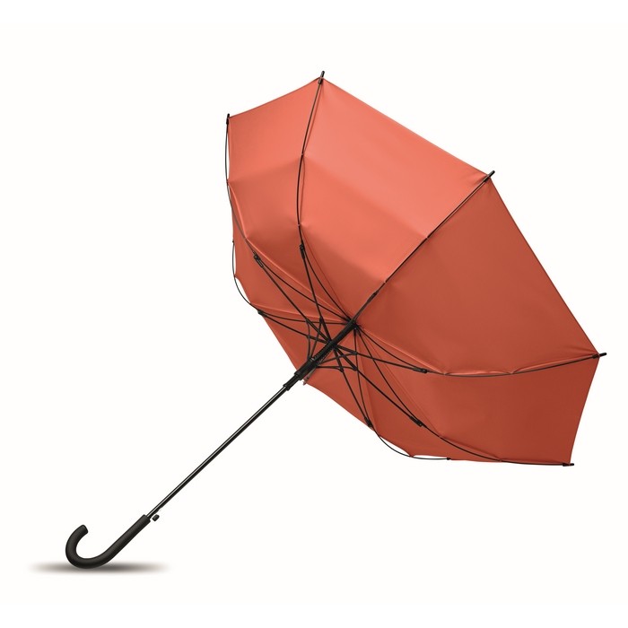 Paraguas antiviento de apertura automática y cierre manual Ø103 color naranja octava vista Paraguas antiviento de apertura automática y cierre manual Ø103 color naranja octava vista