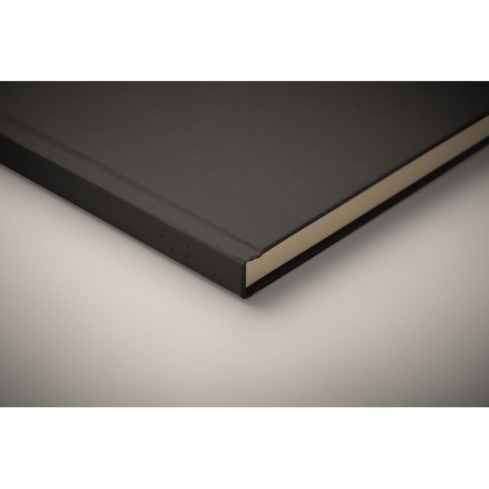 Libreta hecha de caña de azúcar de tapa dura A5 papel a rayas color negro vista fotografía tercera vista Libreta hecha de caña de azúcar de tapa dura A5 papel a rayas color negro vista fotografía tercera vista