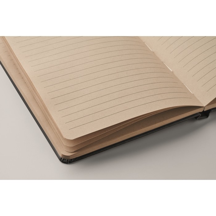 Libreta hecha de caña de azúcar de tapa dura A5 papel a rayas color negro vista fotografía cuarta vista Libreta hecha de caña de azúcar de tapa dura A5 papel a rayas color negro vista fotografía cuarta vista