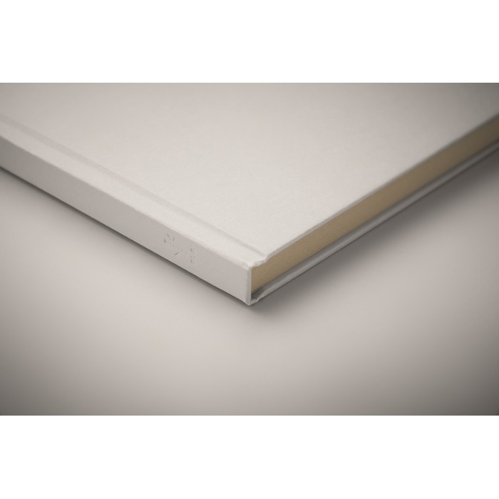 Libreta hecha de caña de azúcar de tapa dura A5 papel a rayas color blanco vista fotografía tercera vista Libreta hecha de caña de azúcar de tapa dura A5 papel a rayas color blanco vista fotografía tercera vista
