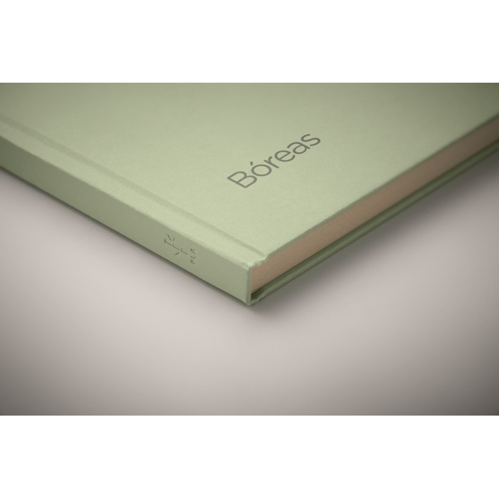 Libreta hecha de caña de azúcar de tapa dura A5 papel a rayas color verde menta vista principal Libreta hecha de caña de azúcar de tapa dura A5 papel a rayas color verde menta vista principal