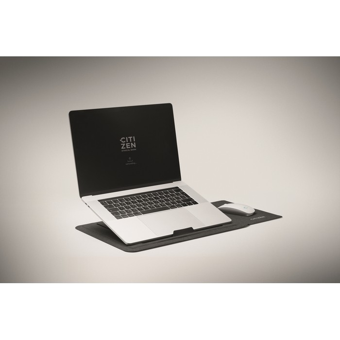 Funda para portátil multiusos con soporte y alfombrilla de ratón 16'' color negro vista principal