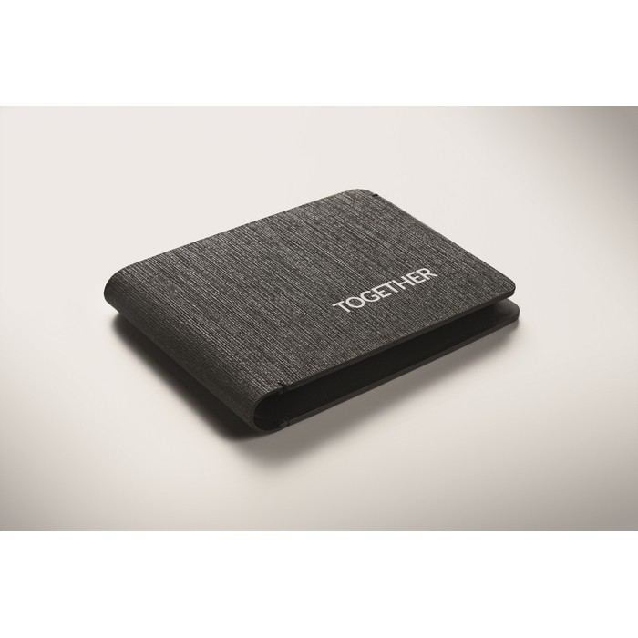 Cartera de PU con localizador inteligente para aparatos Apple® color negro vista principal Cartera de PU con localizador inteligente para aparatos Apple® color negro vista principal