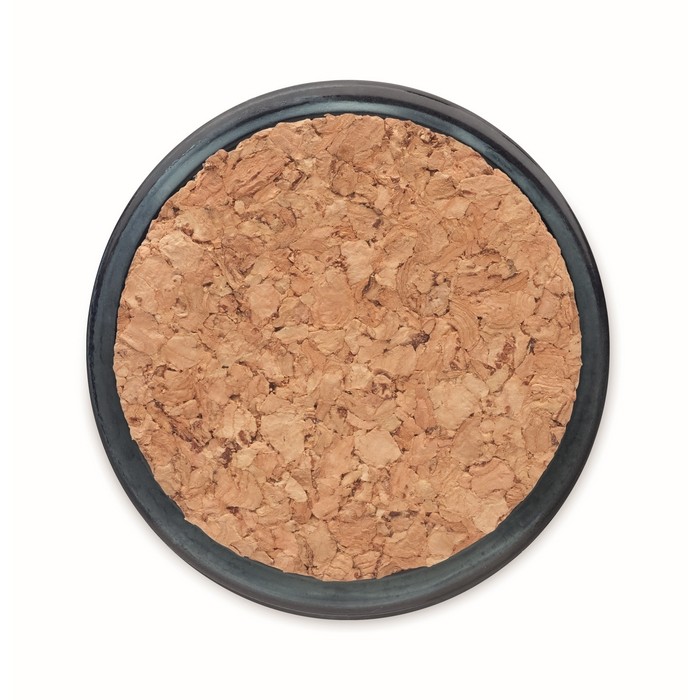 Vela de cera vegetal con aroma a vainilla y tapa de corcho color azul marino quinta vista Vela de cera vegetal con aroma a vainilla y tapa de corcho color azul marino quinta vista